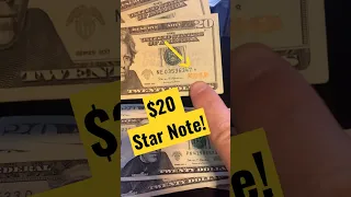 $20 Star Note! Don’t Spend These Rare Dollar Bills! #youtubeshorts #star #note
