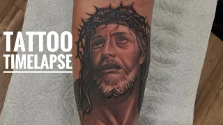 Tattoo Timelapse- Jesus Christ