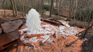 Big Mine Run Geyser area after rain (Ashland Geyser)