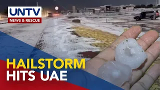 Malakas na pag-ulan at hailstorm, naranasan sa UAE; mga awtoridad, nagbabala