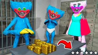 РЕБЕНОК ХАГГИ ВАГГИ ОГРАБИЛ БАНК НА 1.000.000$ в ГТА 5 МОДЫ! Poppy Playtime ОБЗОР МОДА в GTA 5 ВИДЕО