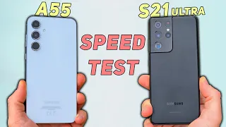 Samsung Galaxy A55 vs Samsung Galaxy S21 Ultra Speed Test
