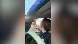 Video captures man threatening woman after suspected road rage incident