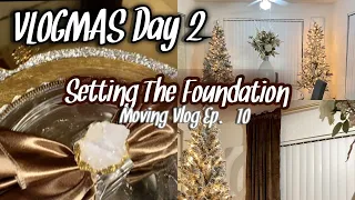 Vlogmas Day 2: Decorating Dining Room • Hanging Curtains • Setting The Foundation For Christmas