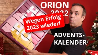 ORION Adventskalender 2023 - Inhalt und Unboxing. Was ist drin? Rabattcode (Original 2022)