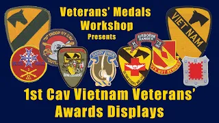 1st Cavalry Division ("First Team") Vietnam Veterans' Awards and Medal Displays 1965 - 1972.