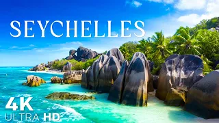FLYING OVER SEYCHELLES (4K UHD) - Relaxing Music Along With Beautiful Nature Videos - 4K Video HD