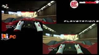 F1 2010: Ferrari F10 @ Monaco PS3 vs PC Comparison