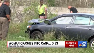 Woman dead, car submerged in alligator-infested canal off Alligator Alley
