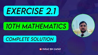 Exercise 2.1-10th Maths 👈 | 10th class 2.1 | Faraz Bin Zafar | #math #mathematics #education #viral