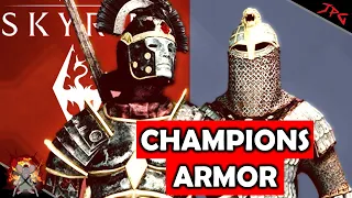 SKYRIM CHAMPIONS ARMOR - How To Get 2 Amazing Ice/Fire Armor Sets! Anniversary Edition/Creation Club