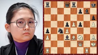 Бибисара Асаубаева || КРАСИВАЯ АТАКА в каталонском начале! Шахматы