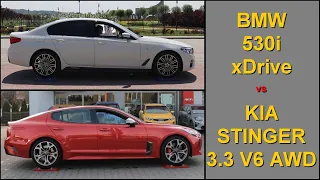 SLIP TEST - Bmw 530i 2.0 xDrive vs Kia Stinger 3.3 V6 AWD - @4x4.tests.on.rollers