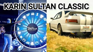 I WON THE KARIN SULTAN CLASSIC ON THE LUCKY WHEEL SPIN - Pointless GTA Gameplay