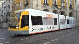 CCFL "Carris" Articulated Tram Siemens Duewag ITB1616 Fleet number 503 Galp Electric advertising