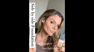 Foundation Side-by-Side: Nars Light Reflecting vs. Dior Skin Glow