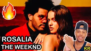 The Weeknd ft. ROSALÍA - Blinding Lights [Remix] (Official Lyric Video) Reaction