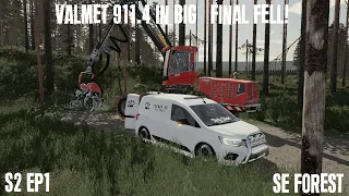 Fs22 Forestry on Holmakra | Valmet 911.4 in BIG final fell! | S2 EP 1 | Timelapse