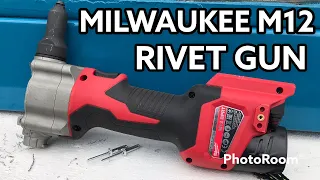 Battery Operated rivet Gun . Milwaukee M12  BPRT