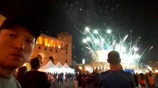 Fireworks at the Republic Square in Yerevan Armenia Day 21 sept 2018