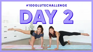 Day 2: Fire Hydrant Kicks! | 100 Glute Challenge w/ my sister