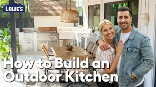 Do it Yourself Outdoor Kitchen | Blending Backyard Makeover How-to's