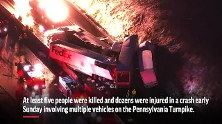 5 dead, dozens hospitalized in Pennsylvania Turnpike crash