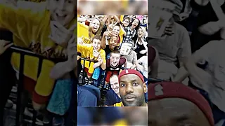 LeBron James takes selfie with Kid's phone during game 🥰 #shorts #nba