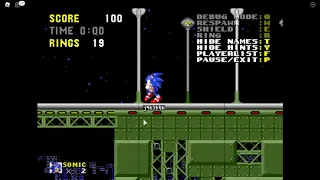 classic sonic simulator open test (starlight zone template level)