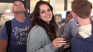 Lana Del Rey Smokes Cigarette At LAX, Says She Wasn't Paid For Kimye Wedding  [2014]