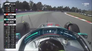 Lewis Hamilton onboard overtake on Valtteri Bottas Spanish GP 2022