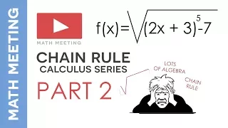 Chain rule - harder derivatives example