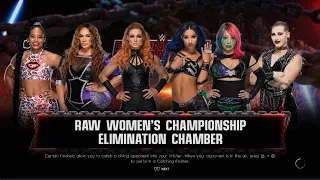 WWE 2K22 - Raw Women's Championship - Elimination Chamber Match - PS5 Gameplay