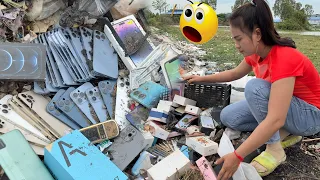 Wow!!​iphone 15 pro Max But it   Found a loat of phones At the landfill,Restoration phone Cracked