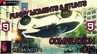 Asphalt 9 : Funny Moments & Stunts Compilation #12 ! (Bye-bye Redmi Note 4)