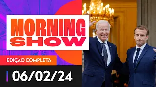 BIDEN TROCA NOME DE PRESIDENTE FRANCÊS - MORNING SHOW - 06/02/2024