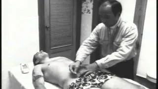 Anthony Kiedis from The Red Hot Chili Peppers getting acupuncture