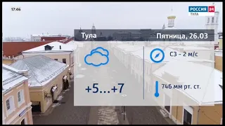 Прогноз погоды в Тульской области (Россия 24 - ГТРК "Тула", 25.03.2021, 17:45)