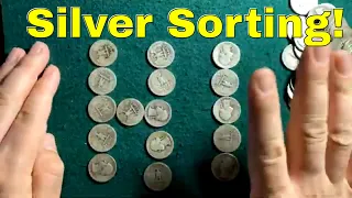 Sorting Silver Quarters! 1940-1949!