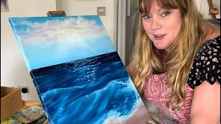 #asmr painting brush sounds.Tingles. Sea scene.light from Heaven.Reflections.Sailing away. #BobRoss.