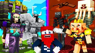 OBERWELT vs HÖLLE in MINECRAFT! (Mob Battle)