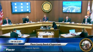 9/8/20 Placer County Board of Supervisors meeting