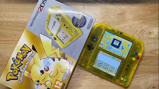 Nintendo 2DS Transparent Yellow Special Pikachu Edition Unboxing - 5 Years  Later