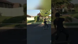 Frontside 180 boneless and frontside 360 tigger claw on longboard