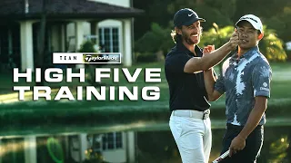 High Five Training With Scottie Scheffler, Collin Morikawa, and Tommy Fleetwood | TaylorMade Golf