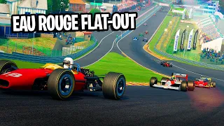 QUAL CARRO DE F1 CONSEGUE FAZER A EAU ROUGE DE PÉ CRAVADO??