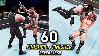 Top 60 Finisher to Finisher Reversals!! WWE 2K22 Countdown