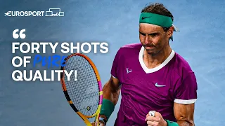 Rafa Nadal wins INCREDIBLE 40-shot rally against Medvedev 💪| Eurosport Tennis