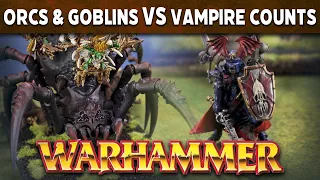 Vampire Counts vs Orcs & Goblins Warhammer Fantasy 8th edition Live Reupload Battle Report