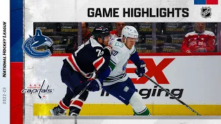 Canucks @ Capitals 10/17 | NHL Highlights 2022